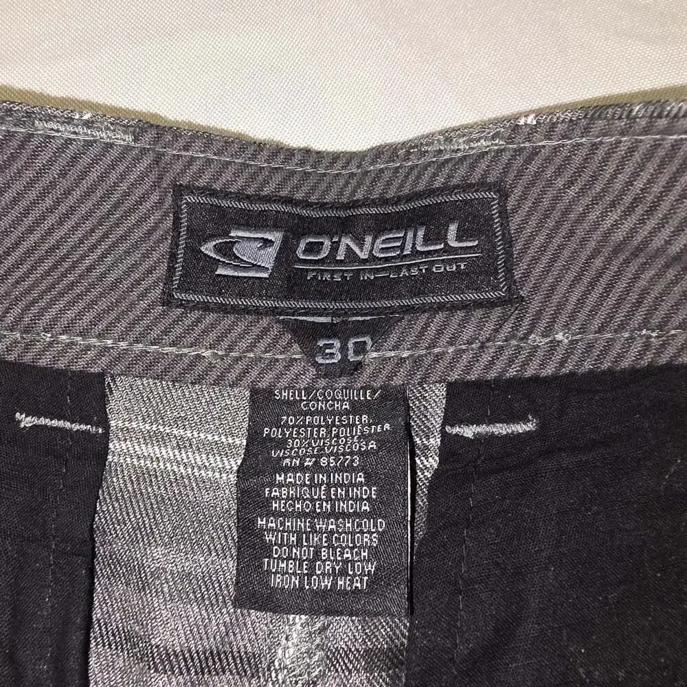 O'Neill Men's Gray Plaid Casual Shorts size 30 NWT - Picture 4 of 8